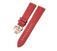 GGYTMQL FKM WatchBand 19mm 20mm 21mm 22mm For Colorful Soft Fluorine Rubber Watch Strap Butterfly Clasp