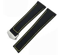 GGYTMQL for Carrera AQUARACER 20mm 22mm Watch Bracelets Canvas Nylon Leather Watch Strap Fold Buckle Black Watch Band (Color : Black Blue Silver, Size : 22mm)