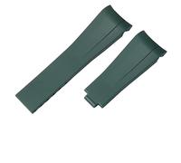 GGYTMQL for Rubber Watch Strap Male ditongna Green Water Ghost Diver Green Silicone 20mm 21mm Watch Band (Color : Blue-Room Rose, Size : 21mm)