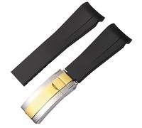 GGYTMQL for Rubber Watch Strap Male ditongna Green Water Ghost Diver Green Silicone 20mm 21mm Watch Band (Color : Blue-Room Rose, Size : 21mm)