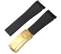 GGYTMQL for Rubber Watch Strap Male ditongna Green Water Ghost Diver Green Silicone 20mm 21mm Watch Band (Color : Blue-Room Rose, Size : 21mm)