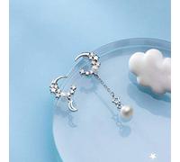 GGYTMQL for s925 earrings women korean style star moon diamond