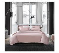 GGYTMQL Four piece bedding set four pieces Bed Set Pcs Silky & Luxuriously Soft Satin Bedding Luxury Egyptian Cotton King Size Sheets Set(Color:Pink,Size:Full)