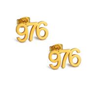 GGYTMQL France Mayotte Ear Stud Earrings - Unique Mamoudzou 976 Number Ethnic Piercing Women Earrings Country Flag Hip Hop Drop Jewelry For Ladies, Gold ui