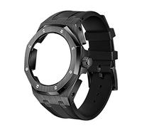 GGYTMQL GA2100 5rd Model Home Oak Metal Bezel Silicone Strap Simple In-one Watch Bands For GA2100/2110 Accessories