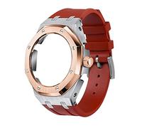 GGYTMQL GA2100 5rd Model Home Oak Metal Bezel Silicone Strap Simple In-one Watch Bands For GA2100/2110 Accessories