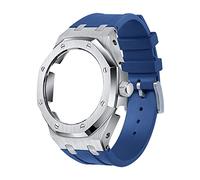 GGYTMQL GA2100 5rd Model Home Oak Metal Bezel Silicone Strap Simple In-one Watch Bands For GA2100/2110 Accessories