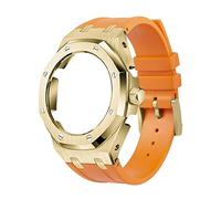 GGYTMQL GA2100 5rd Model Home Oak Metal Bezel Silicone Strap Simple In-one Watch Bands For GA2100/2110 Accessories