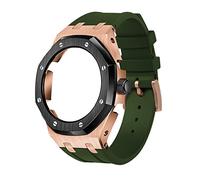 GGYTMQL GA2100 5rd Model Home Oak Metal Bezel Silicone Strap Simple In-one Watch Bands For GA2100/2110 Accessories
