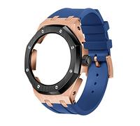 GGYTMQL GA2100 5rd Model Home Oak Metal Bezel Silicone Strap Simple In-one Watch Bands For GA2100/2110 Accessories