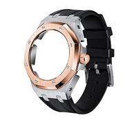 GGYTMQL GA2100 5rd Model Home Oak Metal Bezel Silicone Strap Simple In-one Watch Bands For GA2100/2110 Accessories