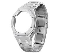 GGYTMQL GA2100 Metal Watch Band Case Replacement Kit, Strap Bezel Accessories Compatible With Mens GA2100/GA-2110 Watches