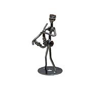 GGYTMQL Garden Ornament 13Cm Iron Music Band Figurine Metal Musician Model Iron Music Player Crafts Vintage Office Home Decor 5