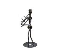 GGYTMQL Garden Ornament 13Cm Iron Music Band Figurine Metal Musician Model Iron Music Player Crafts Vintage Office Home Decor 5