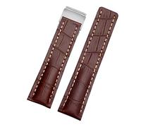 GGYTMQL Genuine Leather Strap 22mm 24mm Watch Band For Breitling mens watch cow leather bracelet with Deployment buckle