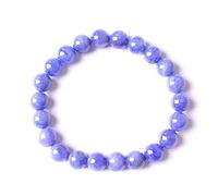 GGYTMQL Genuine Natural Tanzania Tanzanite Blue Gemstone Round Beads Women Men Bracelet 7-10mm AAAA