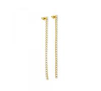 GGYTMQL Geometric Zircon Long Stud Earrings For Women Piercing Ear Studs Earring Earings Jewelry Pendientes