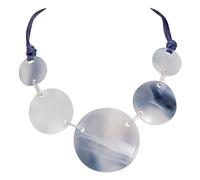 GGYTMQL Girl Products Chunky Irregular Acrylic Costume Pendant Necklace Women Large Statement 22" Collar Necklace (NK-10665-Light blue) Gifts