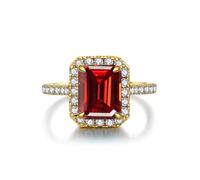 GGYTMQL Girl Products Dazzling 3 Moissanite Rings for Women Emerald Cut D Color S925 Sterling Silver Lab Created Diamond Rings Perfect for Daily Wear Parties Wedding Birthday Gifts