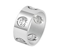 GGYTMQL Girl Products Men Titanium Steel Tree Of Life Ring Men's Hollow Casual Rings Jewelry-T40 Gifts