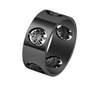 GGYTMQL Girl Products Men Titanium Steel Tree Of Life Ring Men's Hollow Casual Rings Jewelry-T40 Gifts