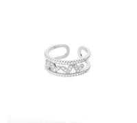 GGYTMQL Girl Products Rings Ring Jewellery Women Men Crystal Heart Rings For Women Opening Adjustable Ring Gifts