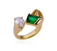 GGYTMQL Girl Products Rings Ring Jewellery Women Men Green Water Drop Rings For Women Opening Ring Couple Wedding Engagement Gifts