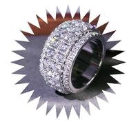GGYTMQL Girl Products Rings Ring Jewellery Women Men Promise Wedding Hip Hop Ring Street Men'S And Women'S Trend Super Flash Half Ring Diamond Ring Accessories Index Finger Ring Gifts