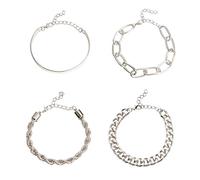 GGYTMQL Girls Accessories 4pcs Adjustable Chain Bracelets Set for Women Stylish Jewelry for Teens Comfortable Bracelets for necklace