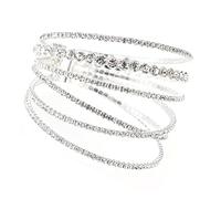 GGYTMQL Girls Accessories Rhinestone Bracelet for Women Elegant Crystal Bangle Jewelry Valentine Day present Shiny Hand Decor necklace