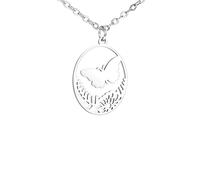 GGYTMQL Girls jewelry Accessories Necklace for Women, Hollow Ellipse Animals Cute Rabbit Birds Series Chain Necklace - Sweet Rabbit Charm Necklace, Necklace for Women necklace