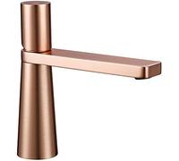 GGYTMQL Gold Brass Bathroom Sink Faucet Single Handle 360° Rotation Hot and Cold Water Mixer Tap Deck Mounted Single Hole Fixture