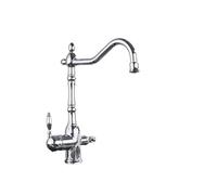 GGYTMQL Gold Filter Kitchen Faucet Purified Cold Water Mixer Crane Tap Antique Brass Deck Mount Sink Faucets for Kitchen(Shiny Gold A)