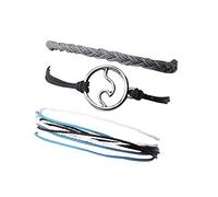 GGYTMQL Gray Women's Bracelet, Vintage Lucky, Wavy Hand Braided Bracelet.