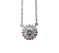 GGYTMQL green blue real moissanite women necklace with s925 jewelry wedding