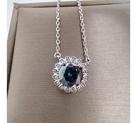 GGYTMQL green blue real moissanite women necklace with s925 jewelry wedding