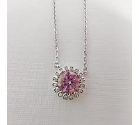 GGYTMQL green blue real moissanite women necklace with s925 jewelry wedding