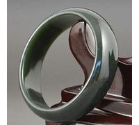 GGYTMQL Green Jade Bracelet, Chinese Bracelet, Jade Bracelet Natural Grass Green Agate Chalcedony Bangle with Box (64mm)