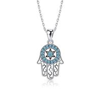 GGYTMQL hand pendant necklaces shiny blue necklace for women jewelry Made in China