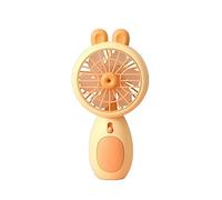 GGYTMQL Handheld Rechargeable Mini Small Fan, 2-speed Air Adjustment, USB Outdoor Portable Cute Design For Women Girls Kids fan (Color : Yellow)