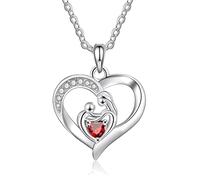 GGYTMQL Heart Necklace Chain, Necklace Chain for Women with Birthstone Rolo Pendant Necklace