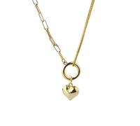 GGYTMQL heart pendant short clavicle chain necklace women dress jewelry accessories Made in China