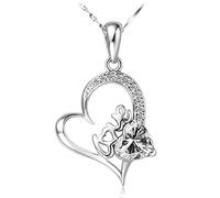 GGYTMQL heart pendants necklaces for women lover gifts purple white heart crystal necklace