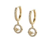 GGYTMQL Hoop Earrings For Women Flower Moon Zircon Piercing Earring Earings Jewelry Pendientes