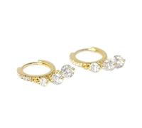 GGYTMQL Hoop Earrings For Women Piercing Earring Earings Zircon Female 925 Jewelry Pendientes