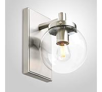 GGYTMQL Industrial Glass Wall Sconce Lighting, Globe Up/Down Wall Light Fitting for Kitchen,Bedroom,Dining Room,Restaurant, Living Room (Brushed)