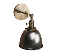 GGYTMQL Industrial Vintage Metal Light Shade Loft Bar Kitchen Sconce Wall Light Lamp Lighting Fixture E27 (Black)