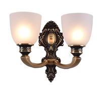 GGYTMQL Industrial Wall sconces, Farmhouse Wall Light fixtures Copper + Glass Indoor Wall lamp Wall Lighting for Dressing Table, Living Room, and Hallway e27 Base Wall Lantern