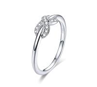 GGYTMQL Infinite Clear Rings For Women Engagement Wedding Jewelry