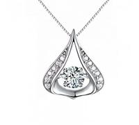 GGYTMQL irregular waterdrop pendant necklaces heart shape 925 necklaces for women
